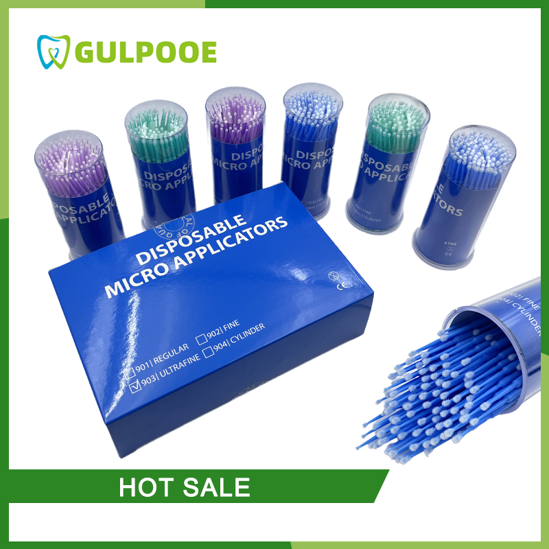 Teeth Whitening Express - GULPOOE одноразовая микрокисть, стоматологическая микрокисть, аппликаторы,