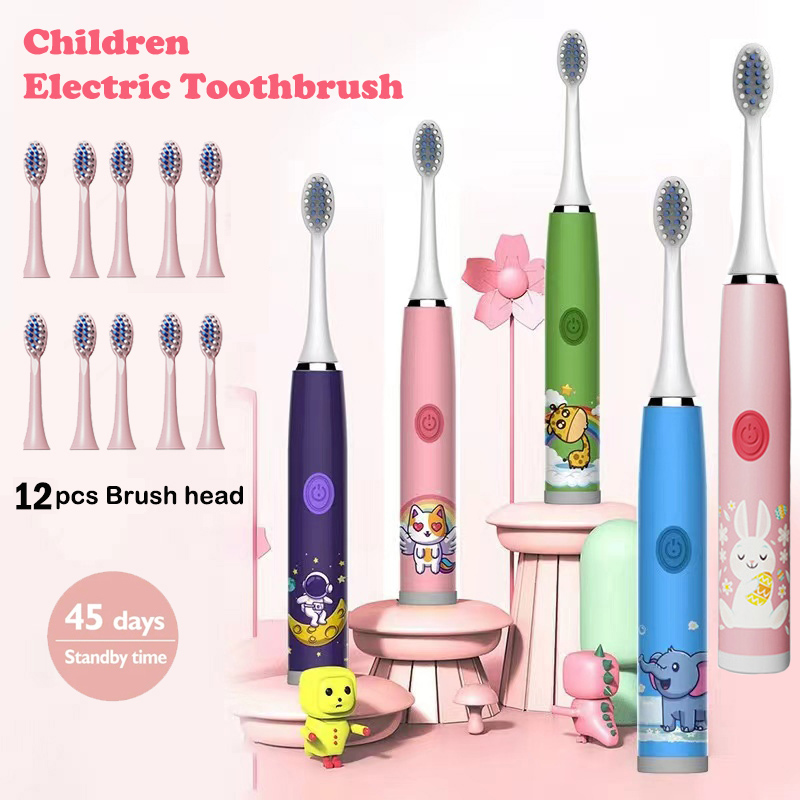 Electric Toothbrush Sonic - Детская электрическая зубная щетка Sonic, красочный