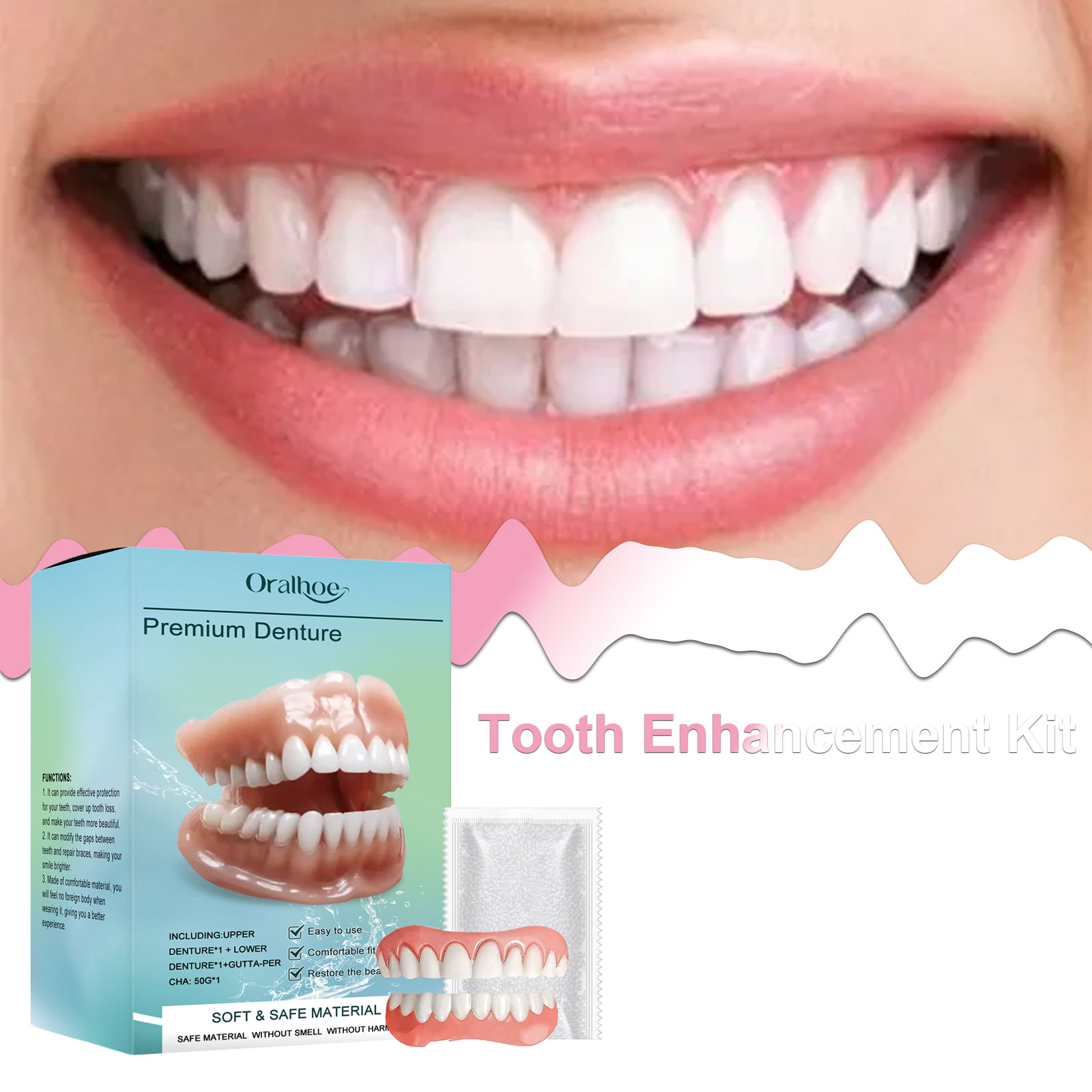Teeth Whitening Mask - Набор для декорации зубов Oralhoe: комфортные